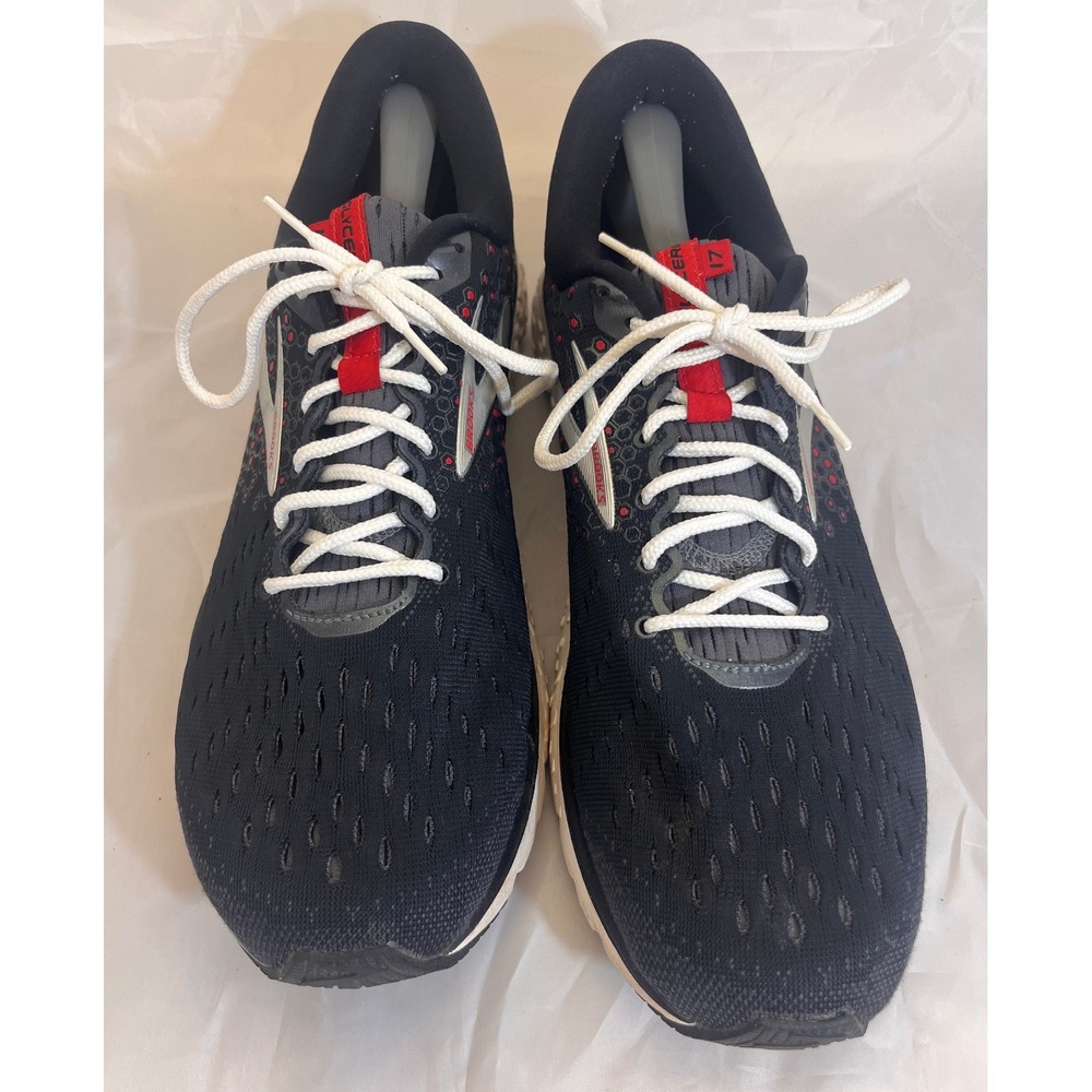 Brooks Glycerin 17 Mens Running Shoes Navy Blue Red Silver 1102961D414 size 12